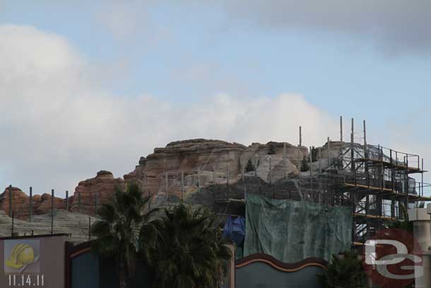 11.14.11 - The concrete work is moving along the Pier facing side of the Cars Land rockwork.
