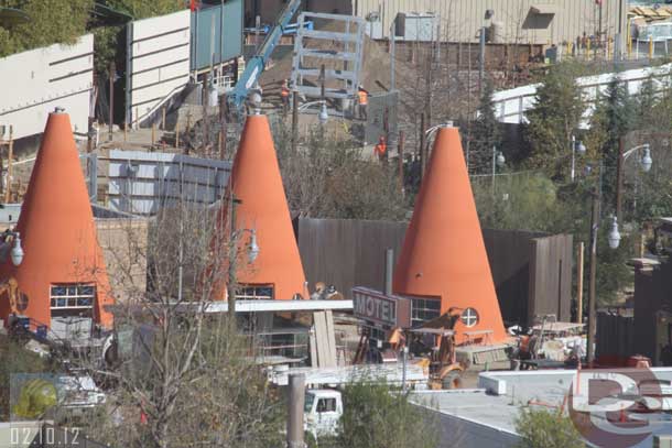 02.10.12 - Part of the Cozy Cone Motel sign is up.