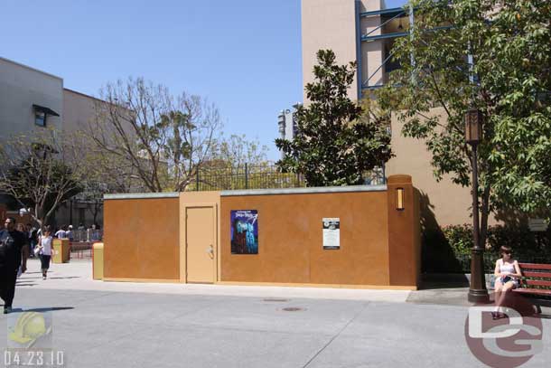 4.23.10 - This small area between Towers courtyard and the Hyperion queue entrance is still walled off.