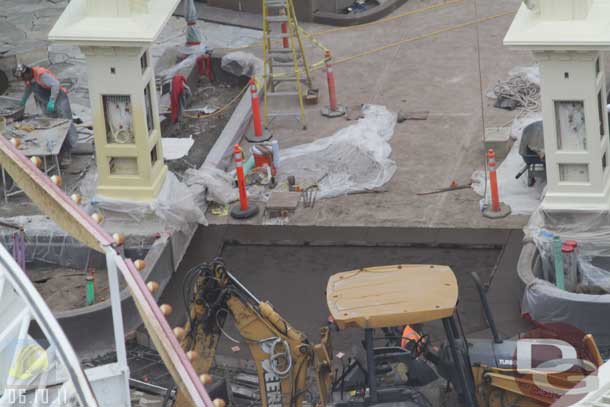 06.10.11 - Looks like fresh concrete by the entrance arch.