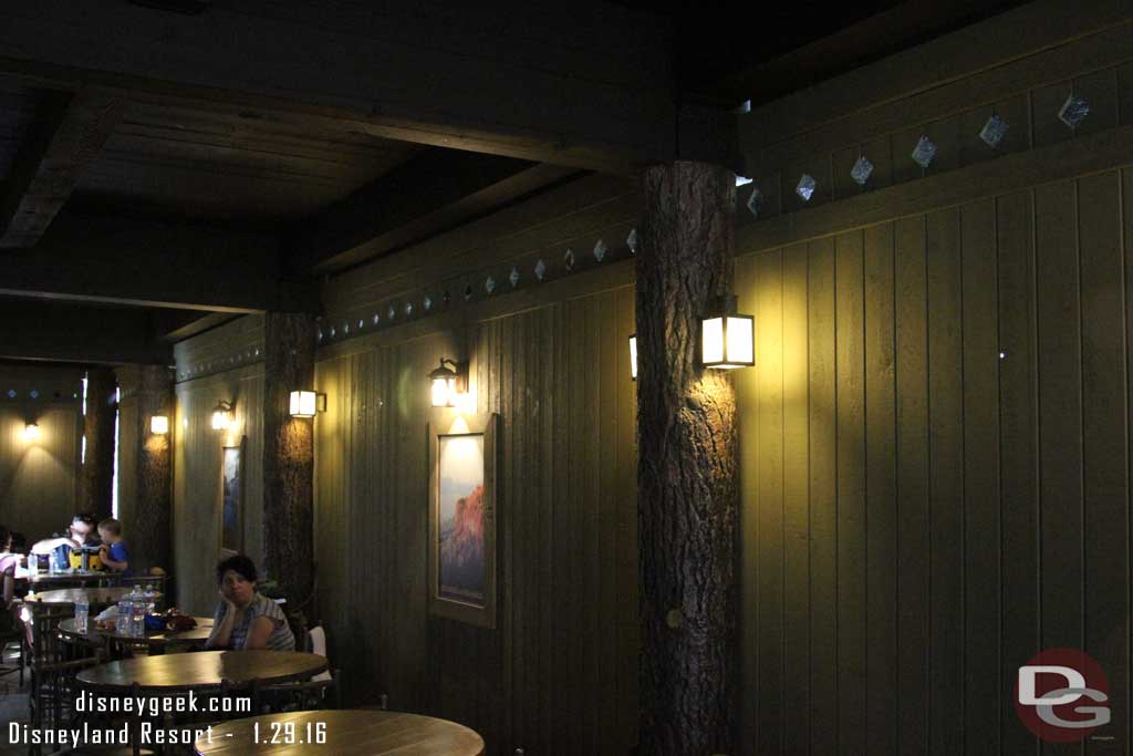 1.29.16 - The lower level of the Hungry Bear features posters for the Rivers of America.