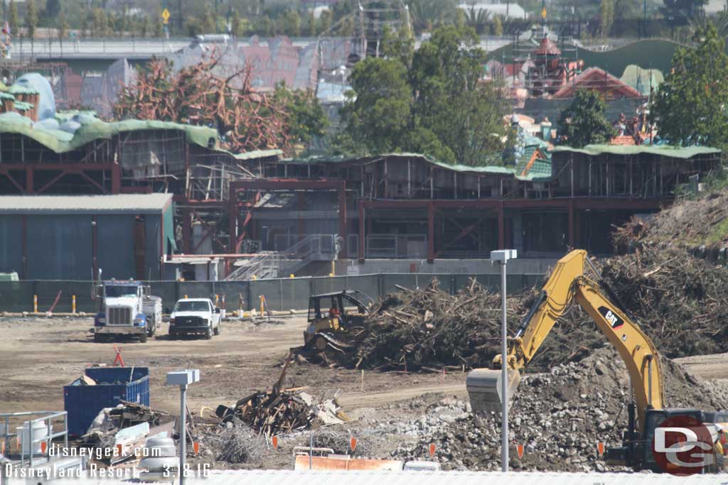 3.18.16 - Here you can see how they are sorting out the plants from teh rebar, concrete and other material.