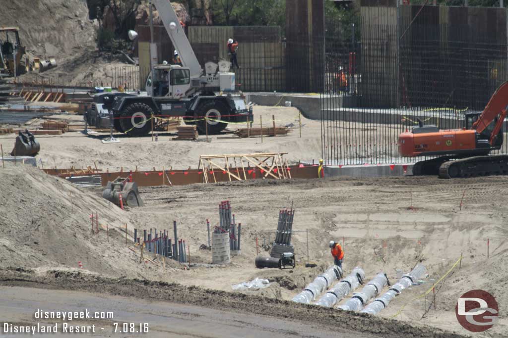 7.08.16 - Conduit and piping has been installed near the center of the site.