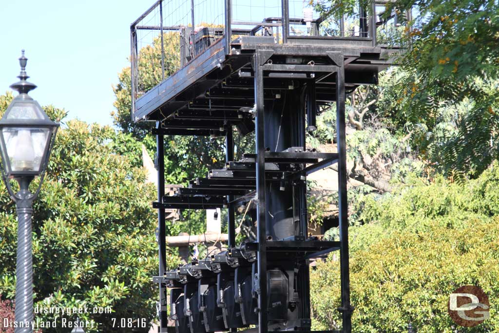 7.08.16 - A Fantasmic light tower was up for a Jazz performance.  Notice most of the equipment has been removed.