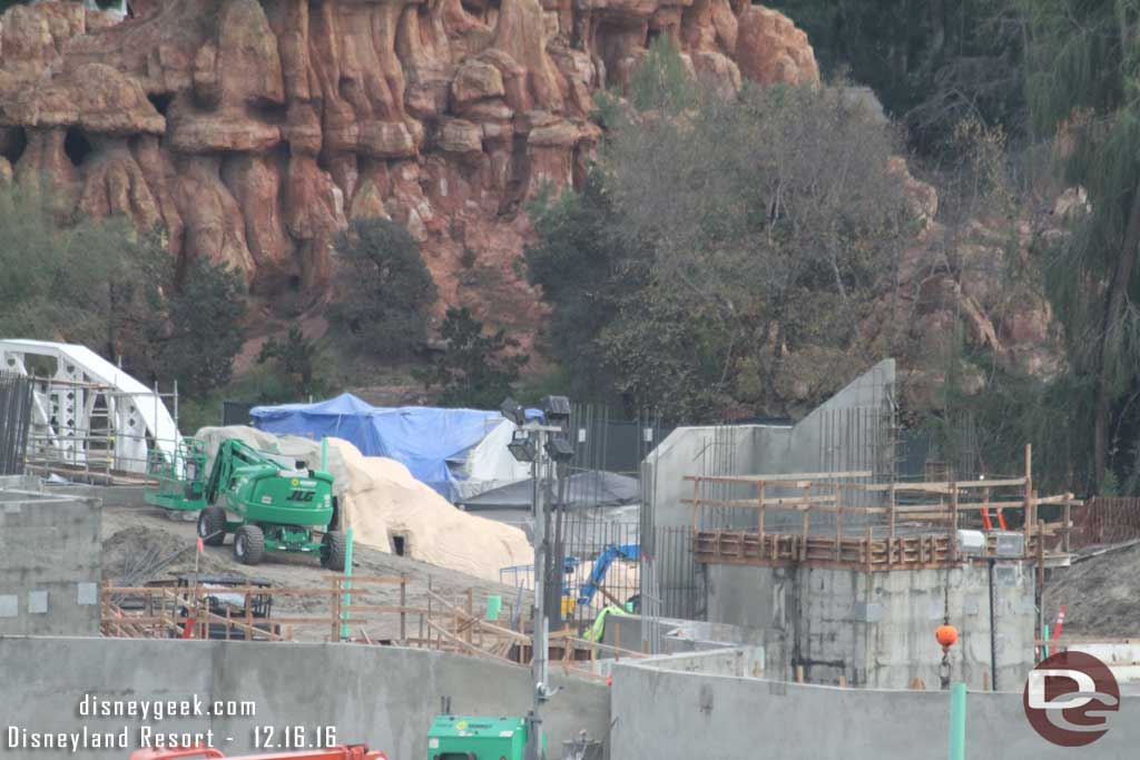 12.16.16 - Looks like concrete has been applied to the rock surface in one area near the trestle