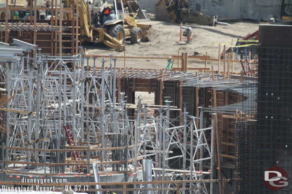 4.07.17 - A closer look at the circular area, looks like the first floor forms are up.