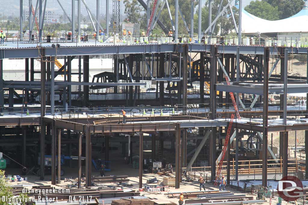 4.21.17 - The steel for the show building is spreading across the site.
