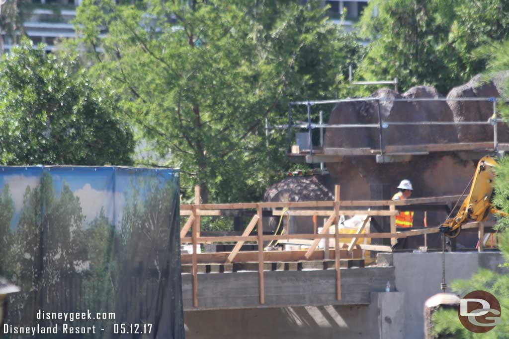 5.12.17 - A closer look starting on the left with the new bridge for the railroad over the walkway that will lead to Star Wars.
