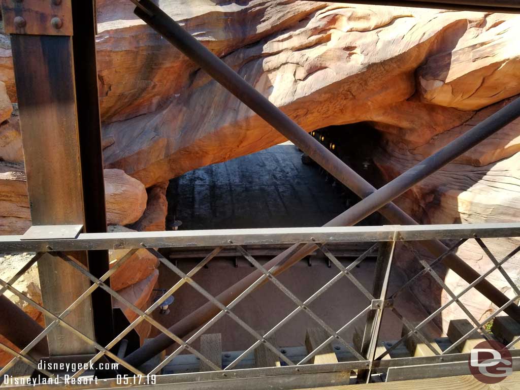 05.17.19 - You can see into the tunnel by the Frontierland entrance on the Big Thunder Trail.