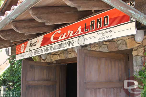The Blue Sky Cellar has received a partial update.  The Road to Cars Land now features the museum of the history of Radiator Springs.