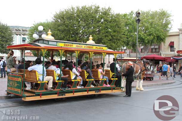 Main Street was alive with activity as usual with all the transportation in service.