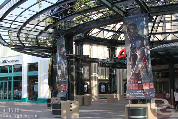 Iron Man 3 banners at the AMC.