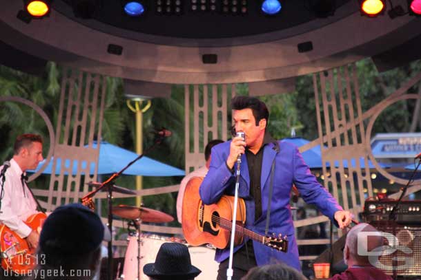 Elvis, Scot Bruce, was performing at Tomorrowland Terrace.
