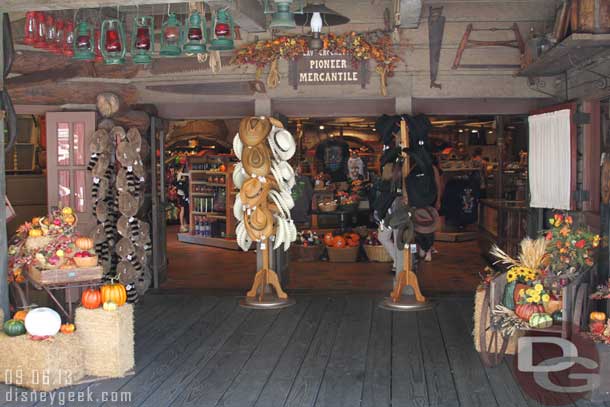 The Pioneer Mercantile is all decked out for Halloween.