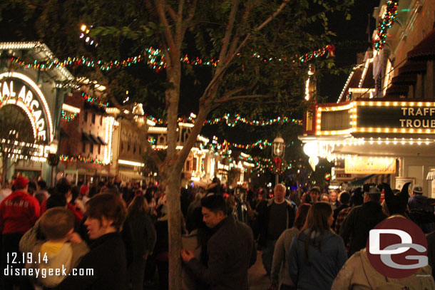 Main Street was crowded but not jammed.