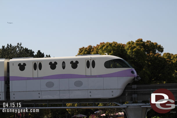 A monorail passing by.