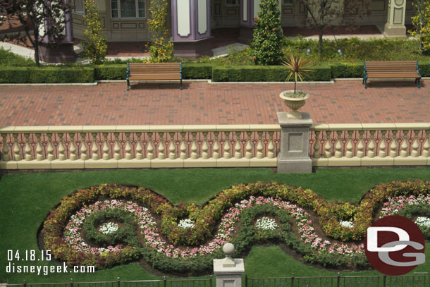A flowerbed at the Disneyland Hotel