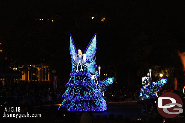 Now a series of pictures from the parade.  It starts off with the Blue Fairy.