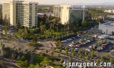 Disneyland Hotel taken from the Pixar Place Hotel