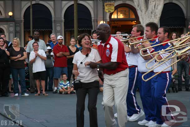 The last night of the season usually involves the band letting loose a bit.  Ron pulled their long time stage manager (believe that is her title) out of the audience.