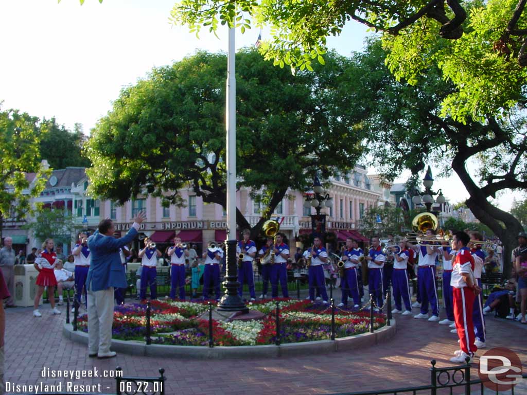 The Flag Retreat featured just the College Band back then (notice the great star pattern of the flowers)