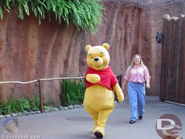 Winnie the Pooh out in Critter Country in March 2003.