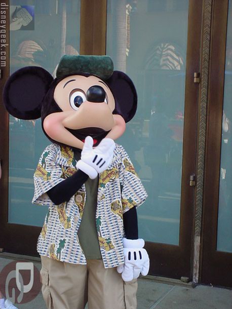 Mickey on the DCA Backlot in August of 2003