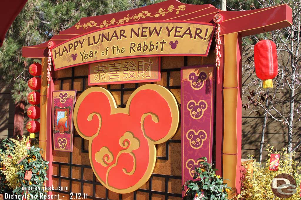 This year celebrating the year of the Rabbit (no signs of the White Rabbit though...).