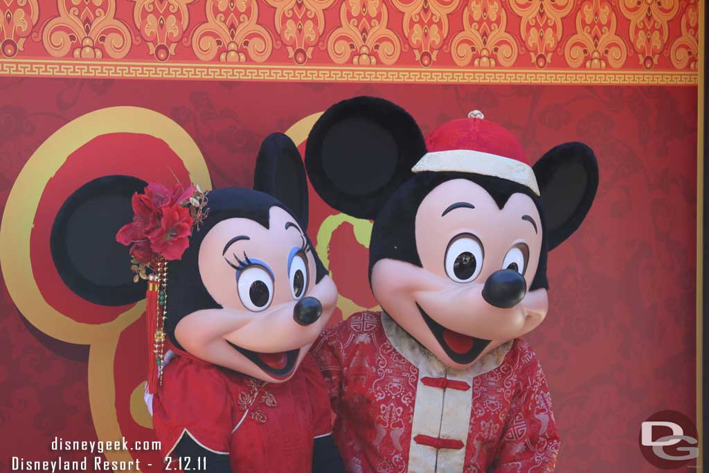 Mickey and Minnie were available for pictures.