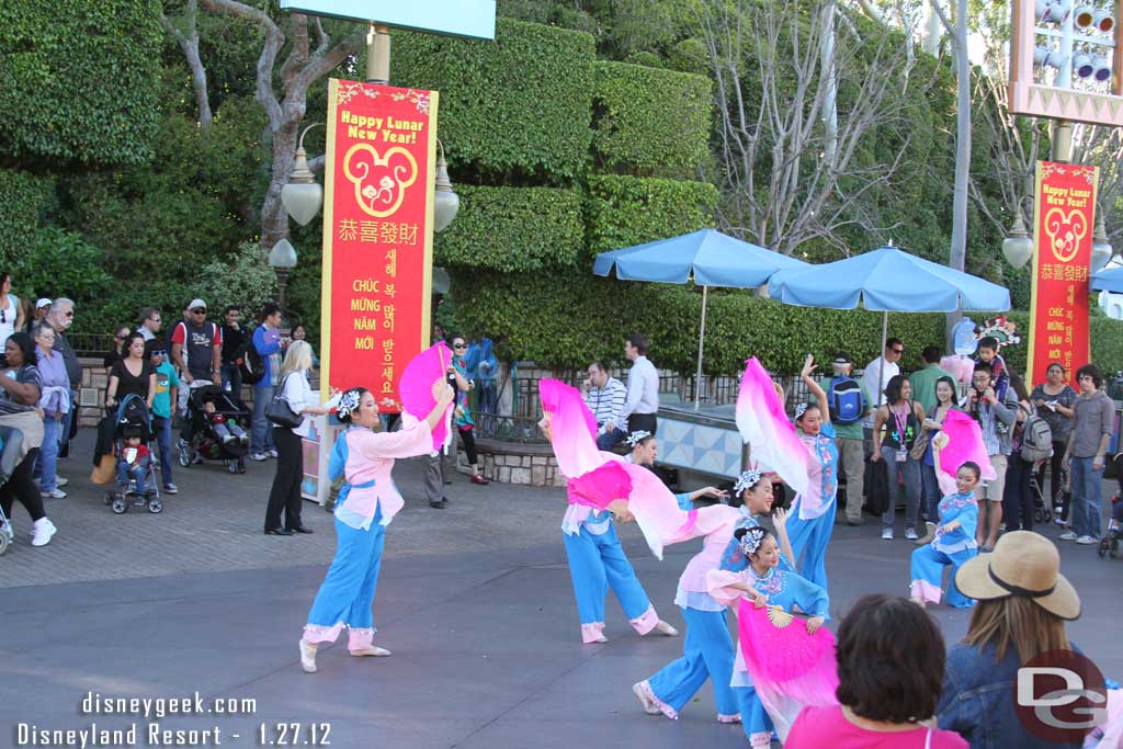 A dance group performing.