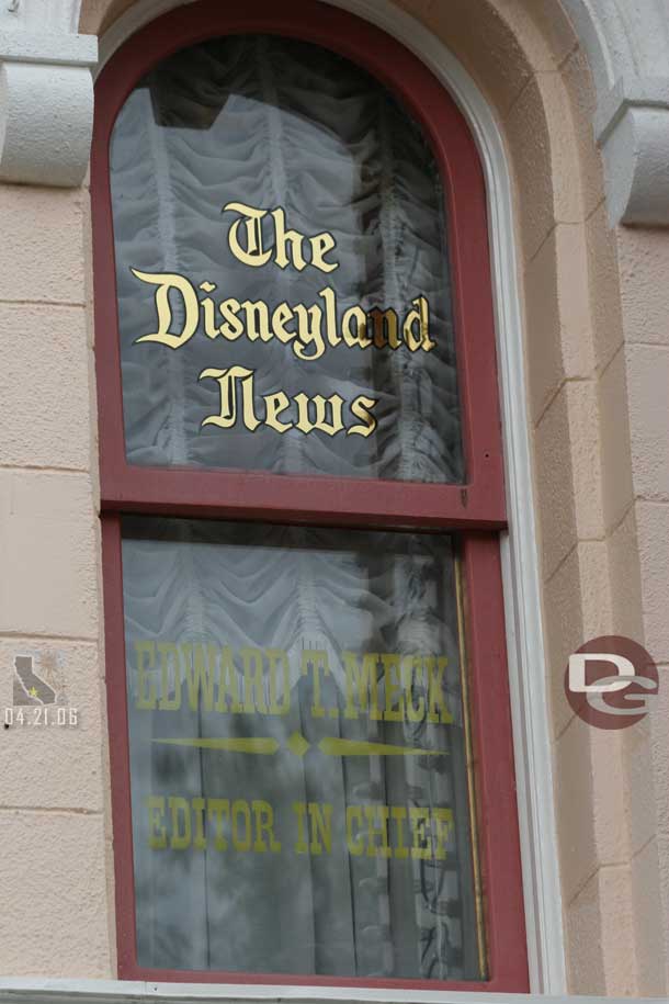 Location: China Closet <BR>
Inscription: The Disneyland News - Edward T. Meck - Editor In Chief<BR>
Information:  Edward T. Meck - One of Disneylands original publicists