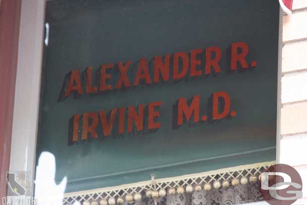 Location: Baby Care Center <BR>
Inscription: Alexander Irvine, M.D.<BR>
Information:  Alexander Irvine - Walts eye doctor and founder of the Doheny Eye Institute (father of Richard Irvine)