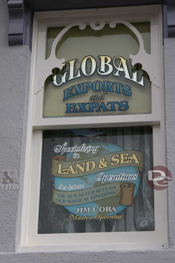 Location: Disney Clothiers <BR>
Inscription: Global Exports and Expats  Specializing in Land & Sea operations  Our Motto The Sun Never Sets on our Magic Kingdoms  Jim Cora  Master Operator<BR>
Information:  Jim Cora - Chairman of Disneyland International