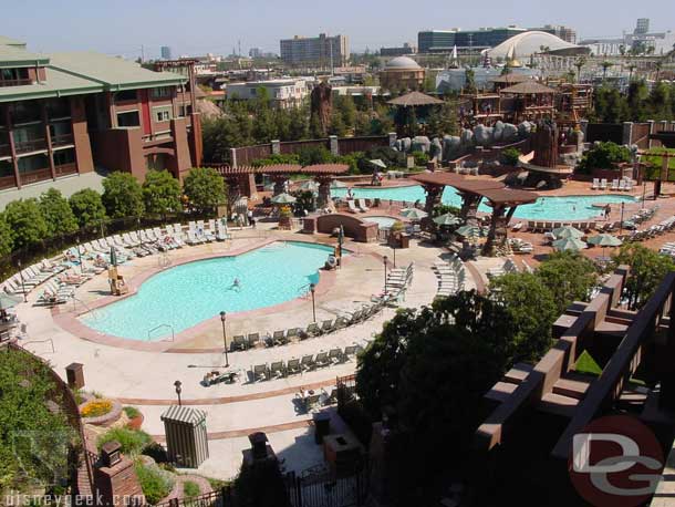 Here is a wider shot of the area where you can see both pools and in the distance DCA.