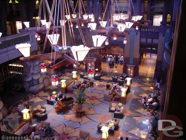 Here is an overhead view of the lobby.