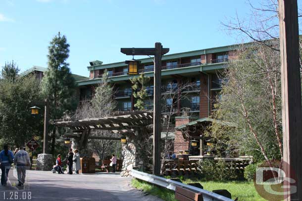 Here is where you enter the hotel from inside California Adventure.