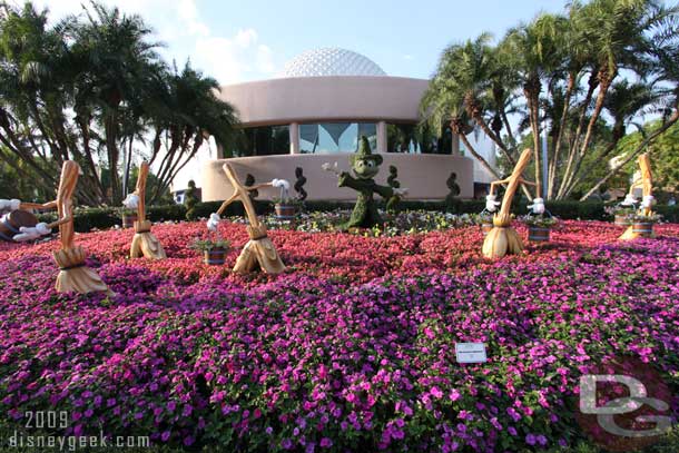 2009 Mickey and the brooms were back by Spaceship Earth.