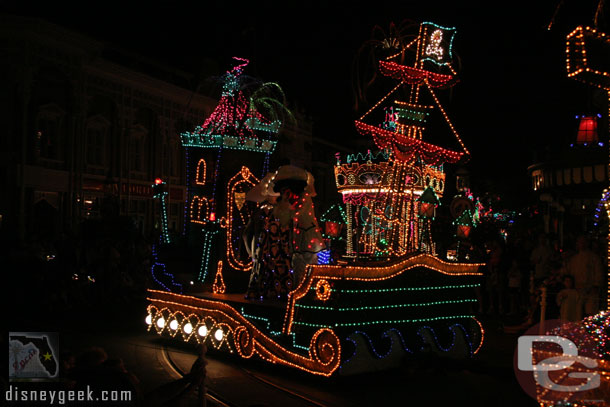 The Pirate ship as it goes up Main Street