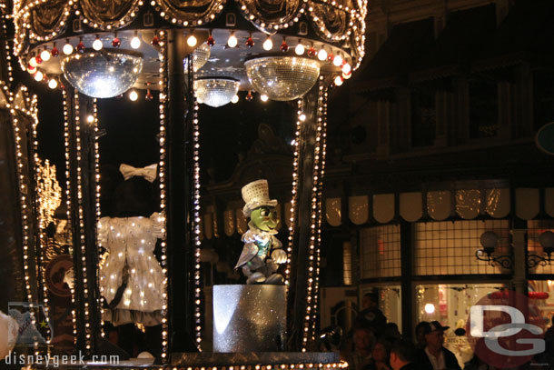 Jimminy and Minnie on the back of the last float.