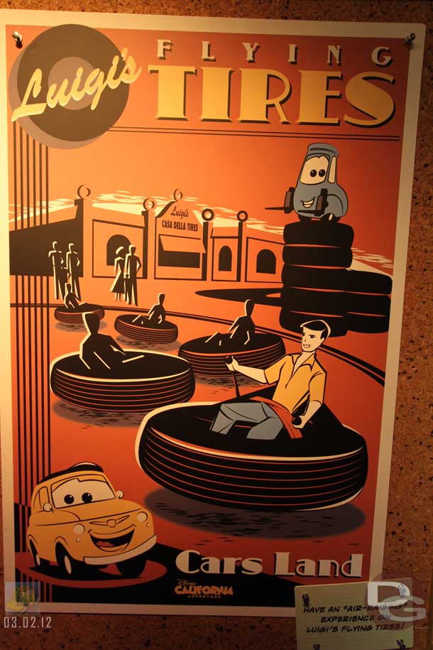 03.02.12 - The first board features attraction posters for the the three Cars Land ones.