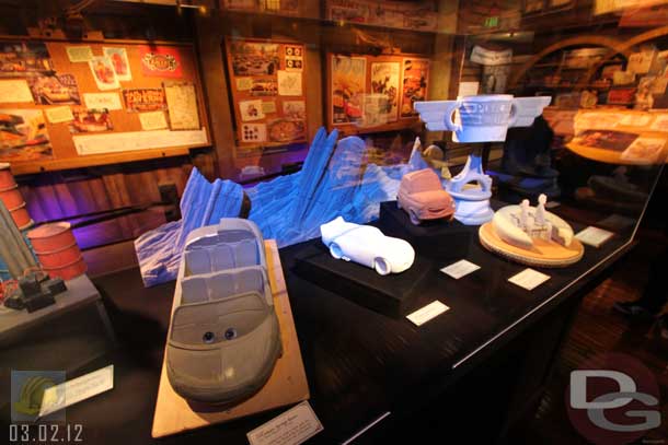 03.02.12 - One of the center display cases features a set of models and marquettes