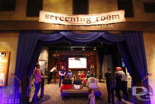 03.02.12 - The screening room has a new film on Cars Land.