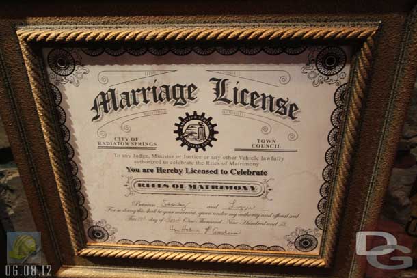 06.08.12 - First up.. Lizzie and Stanleys marriage license.