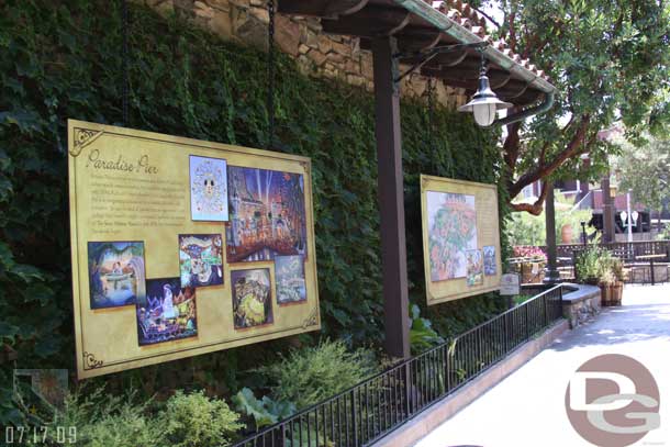 7.17.09 - The large posters along the walkway by the vineyard are still the same