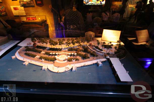 7.17.09 - The case that used to have the Games of the Boardwalk model now has the viewing area model for World of Color
