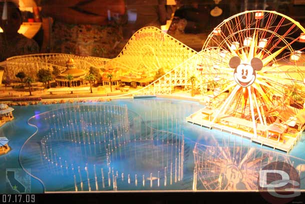 7.17.09 - The large Pier model in the middle of the room now includes the World of Color fountains