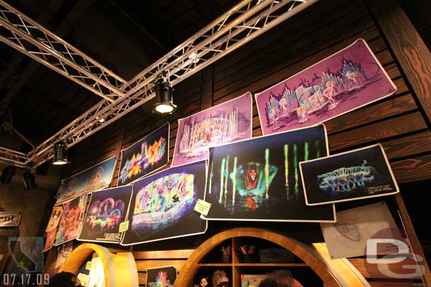 7.17.09 - Along the back wall there is now concept art from World of Color