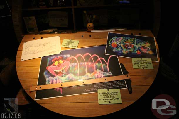7.17.09 - On the drawing table to the right is the Alice in Wonderland sequence