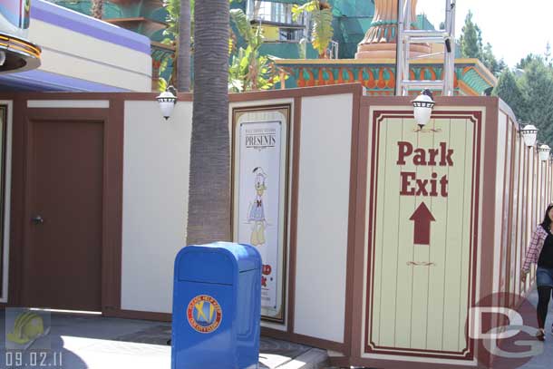 09.02.11 - The walls go all the way to the entrance of Disney Junior