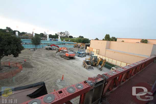 09.16.11 - Looking the other way you can see how they are clearing all the way out to the extended walls.